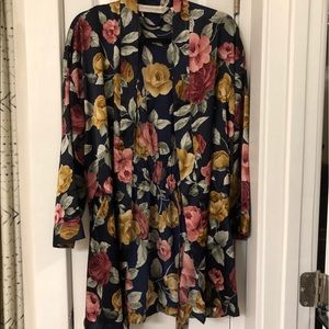 Silky Floral Robe